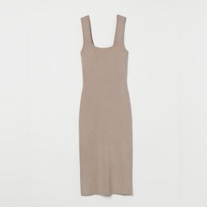 H&M Knit Dress in Taupe - Large